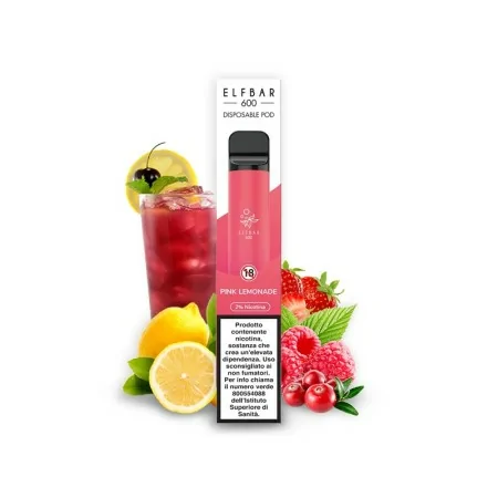 Elf Bar 600 Disposable Pod Mod - Pink Lemonade - 20Mg/ml