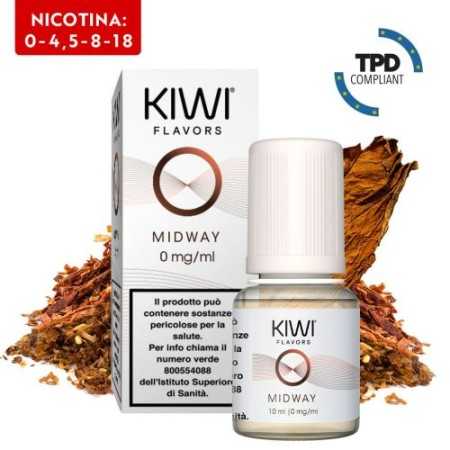 E-Liquid Midway - Kiwi Vapor - 10 ml - Nicotina 0 Mg