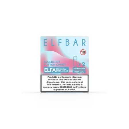 Elf Bar Elfa - Blueberry Cotton Candy - Pod Usa E Getta - 2 Pezzi - 20Mg