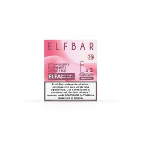 Elf Bar Elfa - Strawberry Raspberry Cherry Ice - Pod Usa E Getta - 2 Pezzi - 20Mg