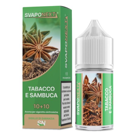 Svaponext - Tabacco E Sambuca - 10ml Minishot Per 20ml
