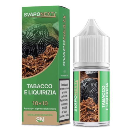 Svaponext - Tabacco E Liquirizia - 10ml Minishot Per 20ml